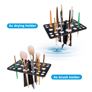 

Practical 26 Holes Makeup Brush Holder Drying Rack Organizer Make Up Brushes Organizer Cosmetic Brush Dryer Stand Storage Tool