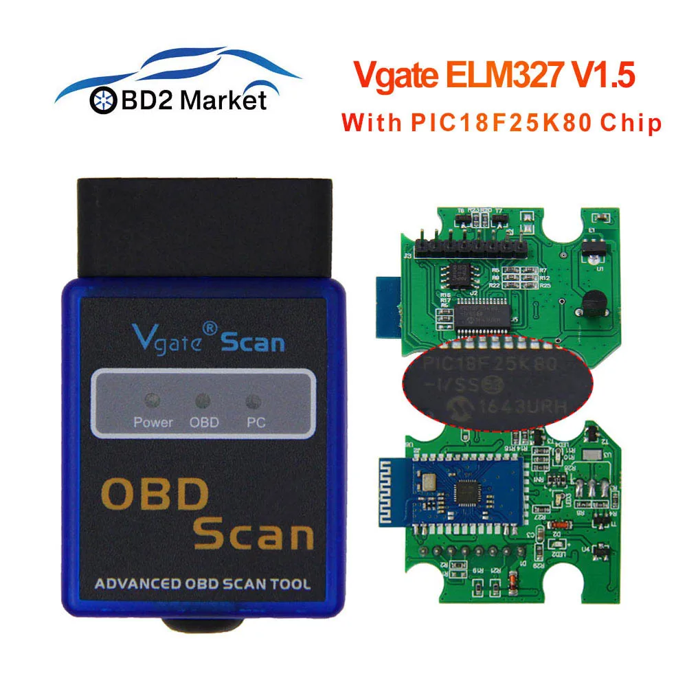 ELM327 V1.5 obd2 bluetooth OBD OBD2 диагностический сканер elm 327 scantool автоматический