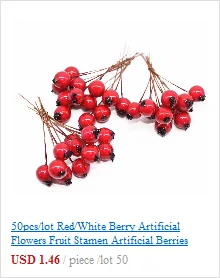 Смешанный стиль синий искусственный цветок тычинки вишня ягоды букет свадебное Рождественское украшение DIY ВЕНОК ремесло подарочные принадлежности