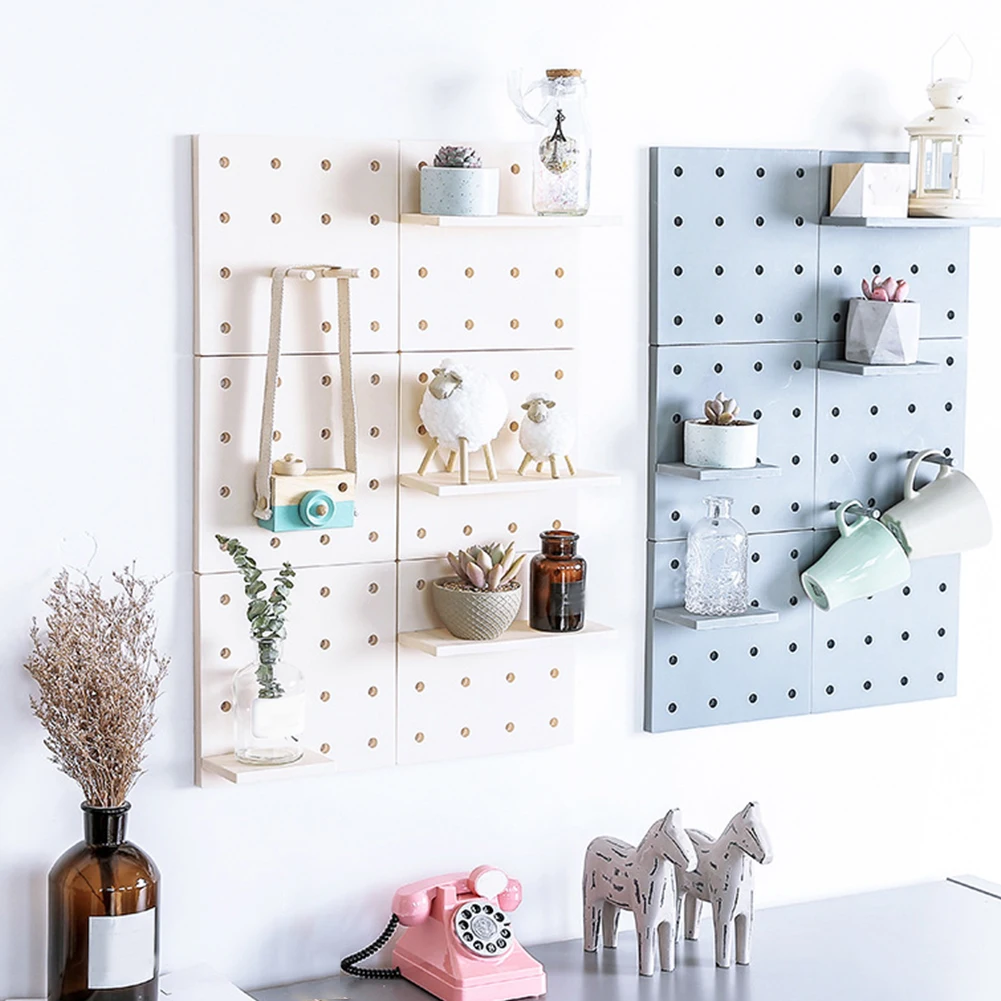 Нескользящая Pegboard пробойник, домашний декор, клейкая дырочная доска, ПП настенная полка для кухни, ванной комнаты, демонстрационная стойка для спальни, гостиной