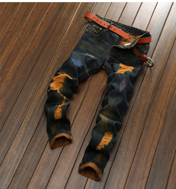 Марка New Fashion Hi Street Лоскутная мотоциклетные джинсовые брюки человек с заплатками мото джинсы Newsosoo модные Для Мужчин's плиссированные джинсы для байкеров плюс Размеры 28-42