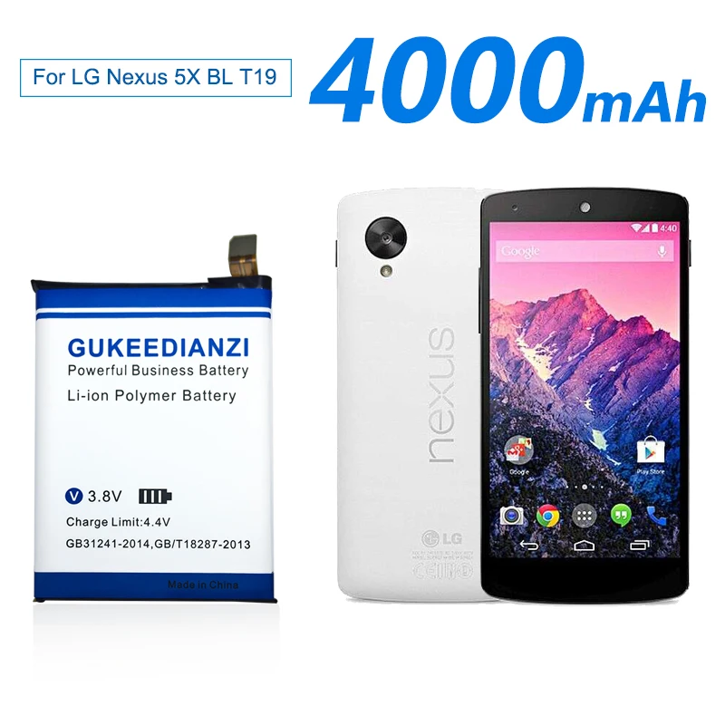 BL T19 4000 мАч 100% Новая батарея для замены телефона LG Nexus 5X H790 H791 H798 литий ионный