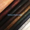 1PC 21X29CM Metallic Crocodile Faux Leather Fabric, Synthetic Leather Sheets, PU Leather For Making Bows LEOsyntheticoDIY T419 ► Photo 1/6
