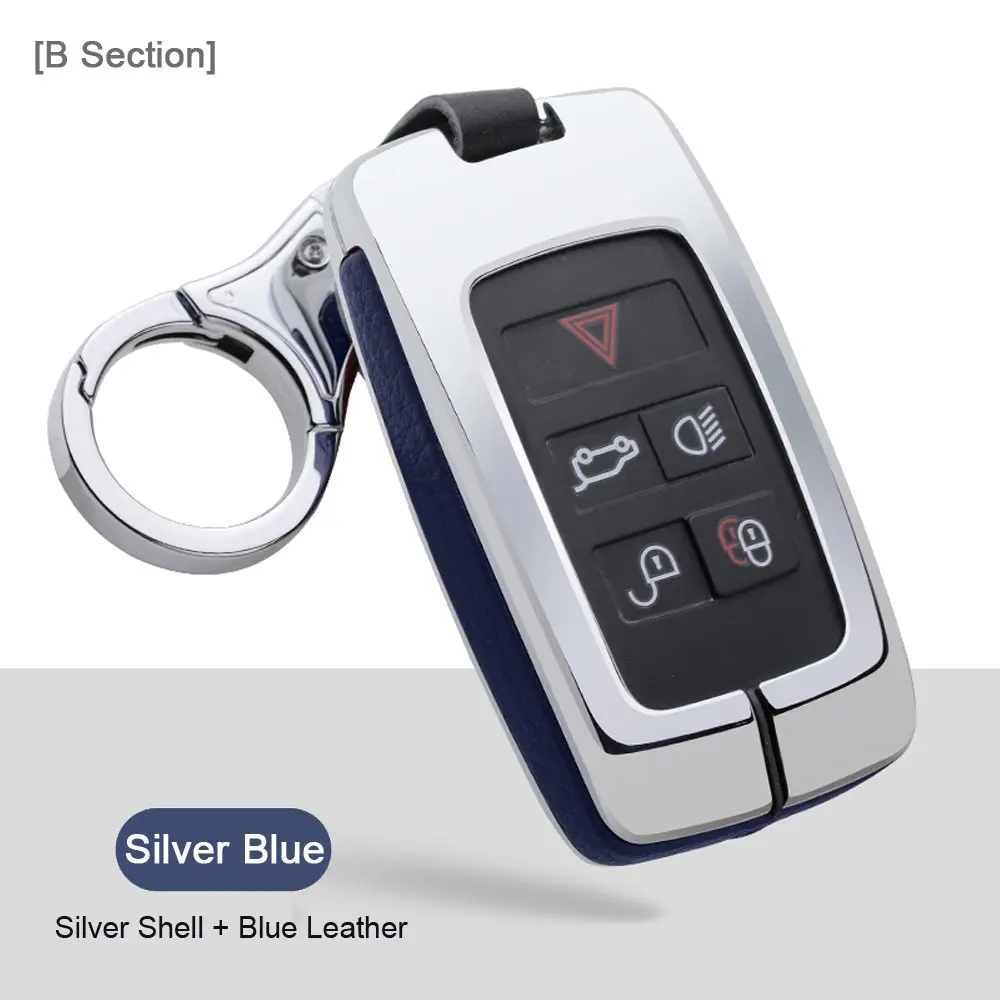 Чехол-бумажник с 5 кнопками для Land Rover Range Rover Sport Evoque Velar Discovery 5/Jaguar E-Pace key House - Название цвета: Option 6