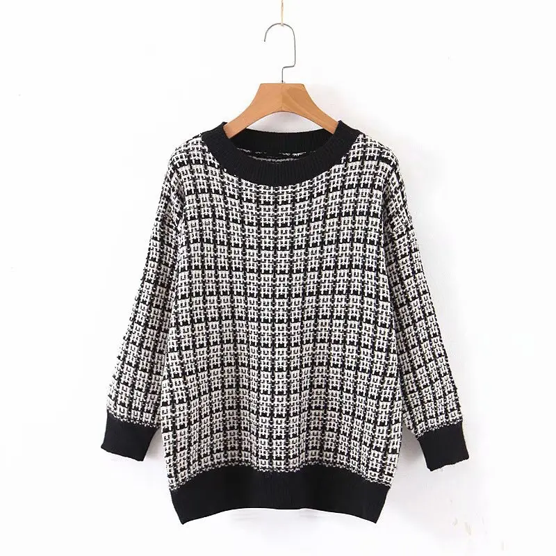 

The European and American fashion style lines sweater XL44-2055