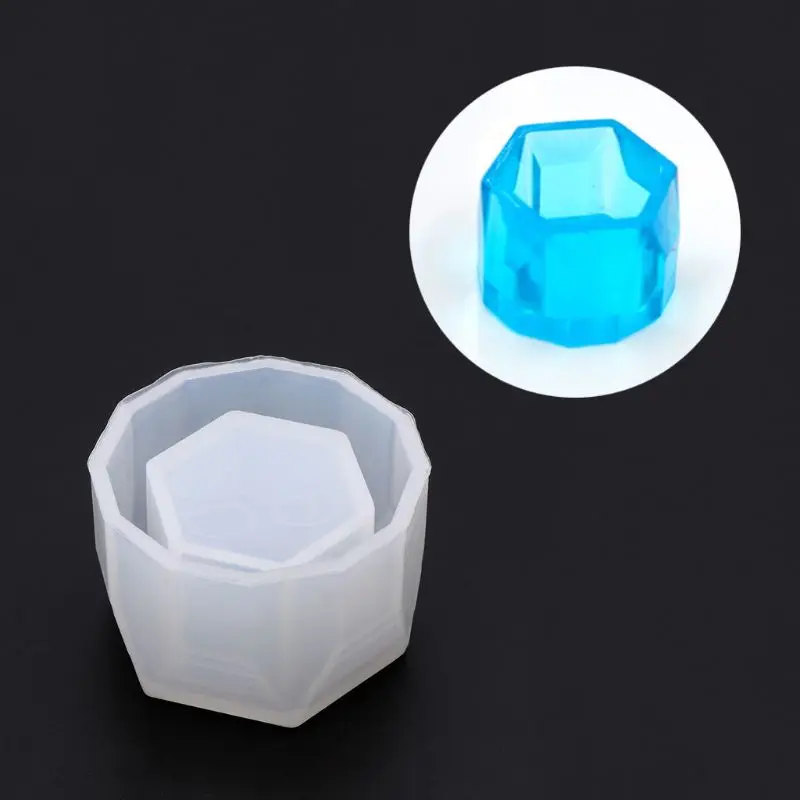 

1 Pc Small Hexagon Flowerpot Silicone Mould Storage Box DIY Handmade Making Crafts Crystal Epoxy Mold