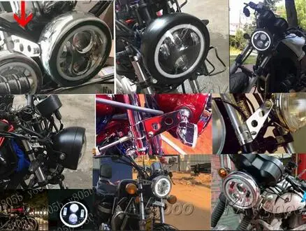 Универсальный металлический светодиодный фонарь+ крепление для Yamaha VStar 400 650 1100 1300 Virago Xv 250 535 750 1100 Road Star Custom Chopper