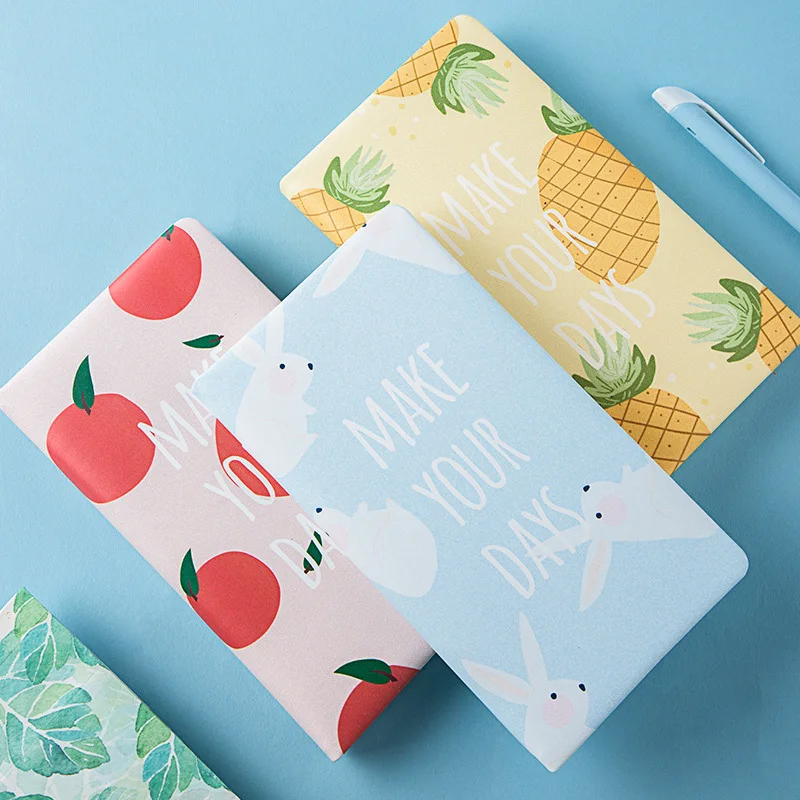 

Agenda 2020 Planner Organizer A6 Diary Notebook Weekly Monthly Journal Note Book Kawaii Cute Rabbit Fruit School Travel Handbook