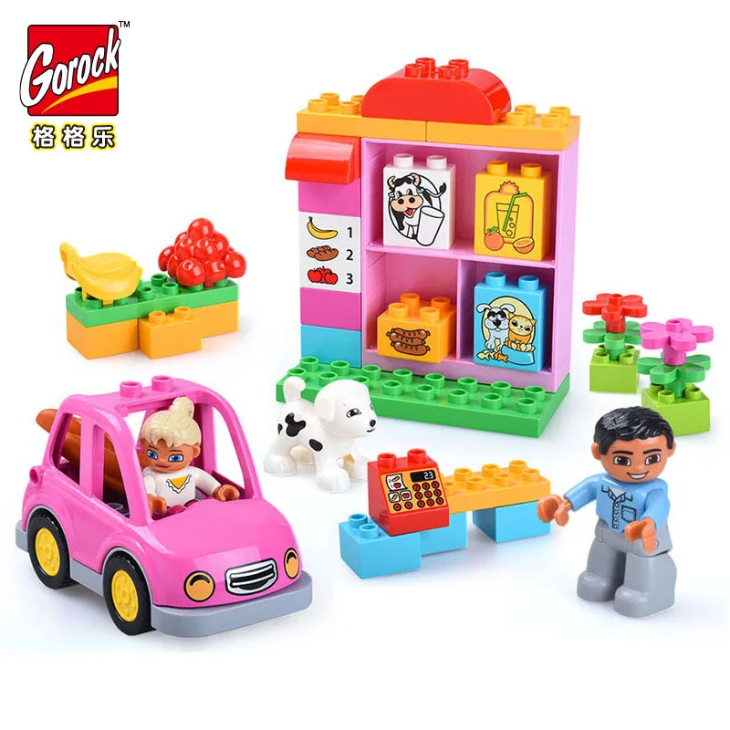 

Legoingly 41pcs Model Girls Building Blocks Bricks Fruits And Vegetables Compatible With Duplo Toys For Girl Children Gift