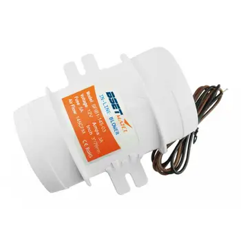 

Marine Boat 12v Quiet in Line Bilge Blower High Air Flow VentilationEngine Cool Fan - 3 inch 76mm Diameter - White
