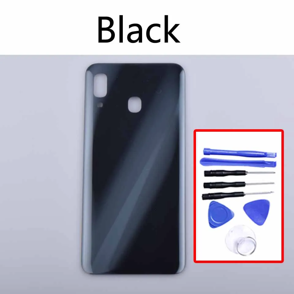 Black -With tool A30 для samsung Galaxy A30 A305 A305F SM-A305F корпус крышка батареи задняя крышка чехол задняя дверь Шасси Корпус для A30 - Цвет: Black -With tool