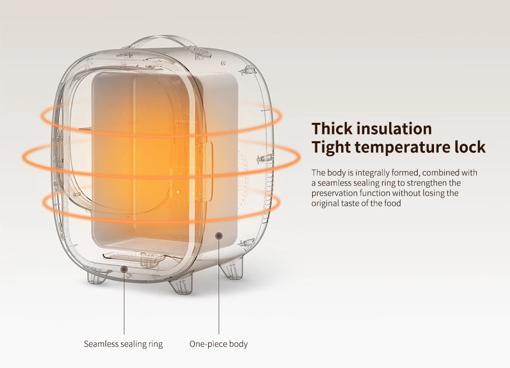 Baseus Desktop Mini Refrigerator Thick insulation Tight temperature lock