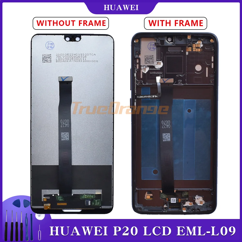 100% Оригинал 5 8 &quotЖК дисплей для Huawei P20 ЖК EML L09 L22 L29 сенсорный экран дигитайзер