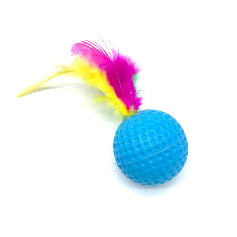 10pcs Feather Golf Ball Cat Toys 6