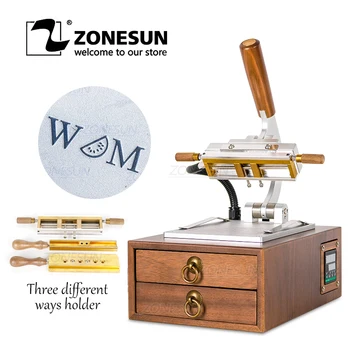 

ZONESUN Multifunction Hot Stamping Press Machine Manual Bronzing Embosser For PVC Card Leather Paper Wood Heat Press Machine
