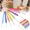 8Pcs/Set Multicolor Soft Handle Aluminum Crochet Hook Knitting Needles Kit Sweater Scarf Sewing Needles Knitting Tools ► Photo 2/6