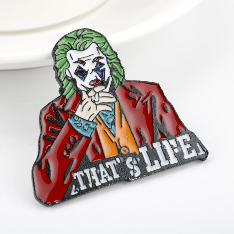 Joker movie That's Life enamel lapel hat pin badge Batman