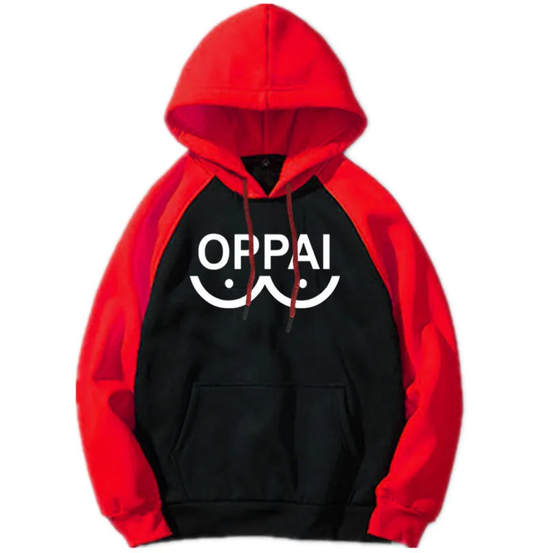 Новый Аниме толстовки для мужчин женщин One Punch Man толстовка Oppai в стиле хип хоп с