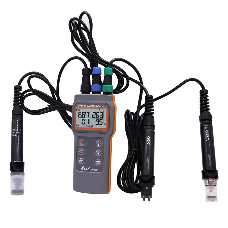 

AZ86031 Water Quality Meter PH Meter Conductivity Salinity Temperature Meter DO Tester IP67
