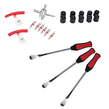 

Three Spoon Motorcycle Tire Changer Levers Irons Changing Tool with Rim Protector Kit Repair Tools