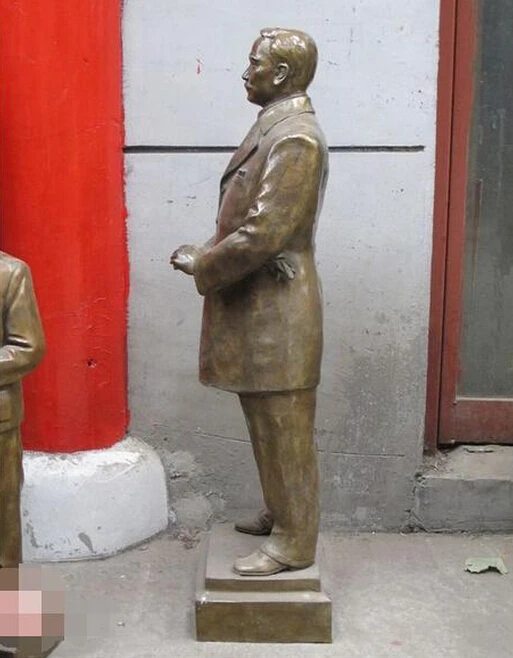 914+++ 3" Высокая бронзовая революционная Sun Yat-sen Syo Nakayama Sun zhong shan
