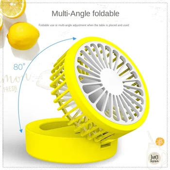 

Creative Lemon mini Fan tabletop Office PC computer usb fan portable folding fan 1800mA summer air cooler FAN-58