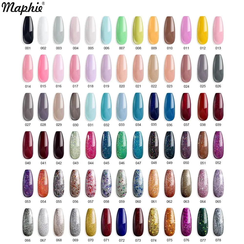 Maphie Гель-лак для ногтей все для маникюра Полупостоянный Vernish Soak Off UV/светодиодный Гель-лак нужен базовый верхний слой Блестящий цветной гель