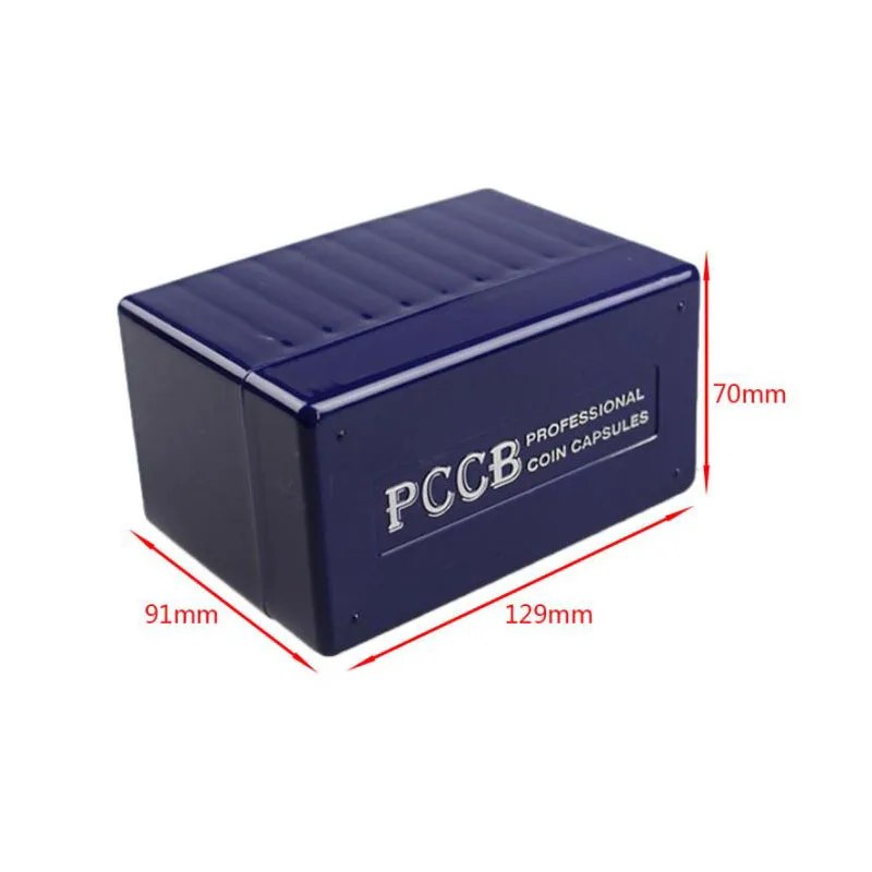 804216 большой один PCCB Сертифицированный ящик для хранения монет для 10 монет белого цвета - Цвет: Темно-синий