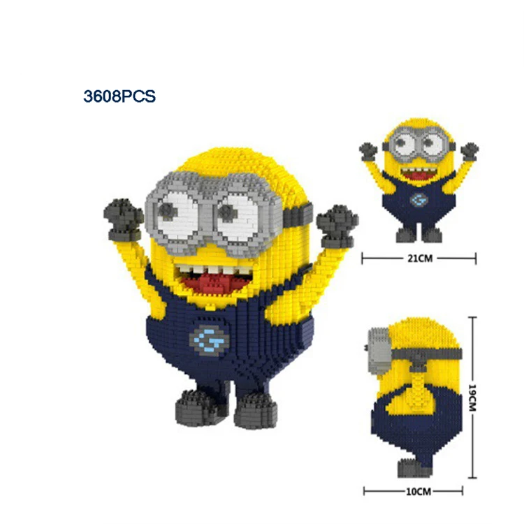 Горячая Америка мультфильм 3D фигурки Миньон микро алмаз строительный блок Джон Боб Дейв nanobricks diy Модель игрушки для детей Подарки
