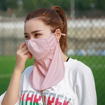 

2PC Unisex Anti-Dust Chiffon Face Mask Outdoor Windproof Adjustable Earloop Mouth Mask Summer Sunscreen Protective Mask Masque