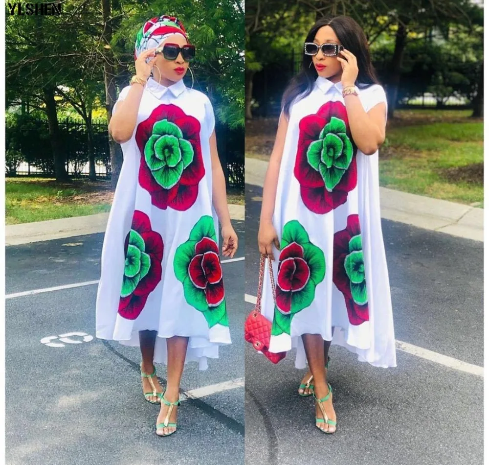 African Dresses for Women Dashiki Plus Size African Clothes Basin Riche Print Africa Long Shirt Dress Robe Africaine Femme 2019 01