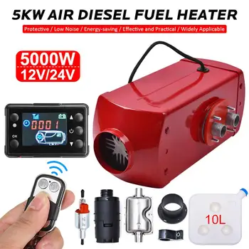 

Car Air Diesels Heater 12V/24V 5KW Parking Heating Machine With Silencer/LCD Thermostat/Remote Control For RV Motorhome Trailer