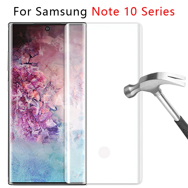 Чехол для телефона из закаленного стекла samsung note 10 pro plus защитный чехол экрана Glas