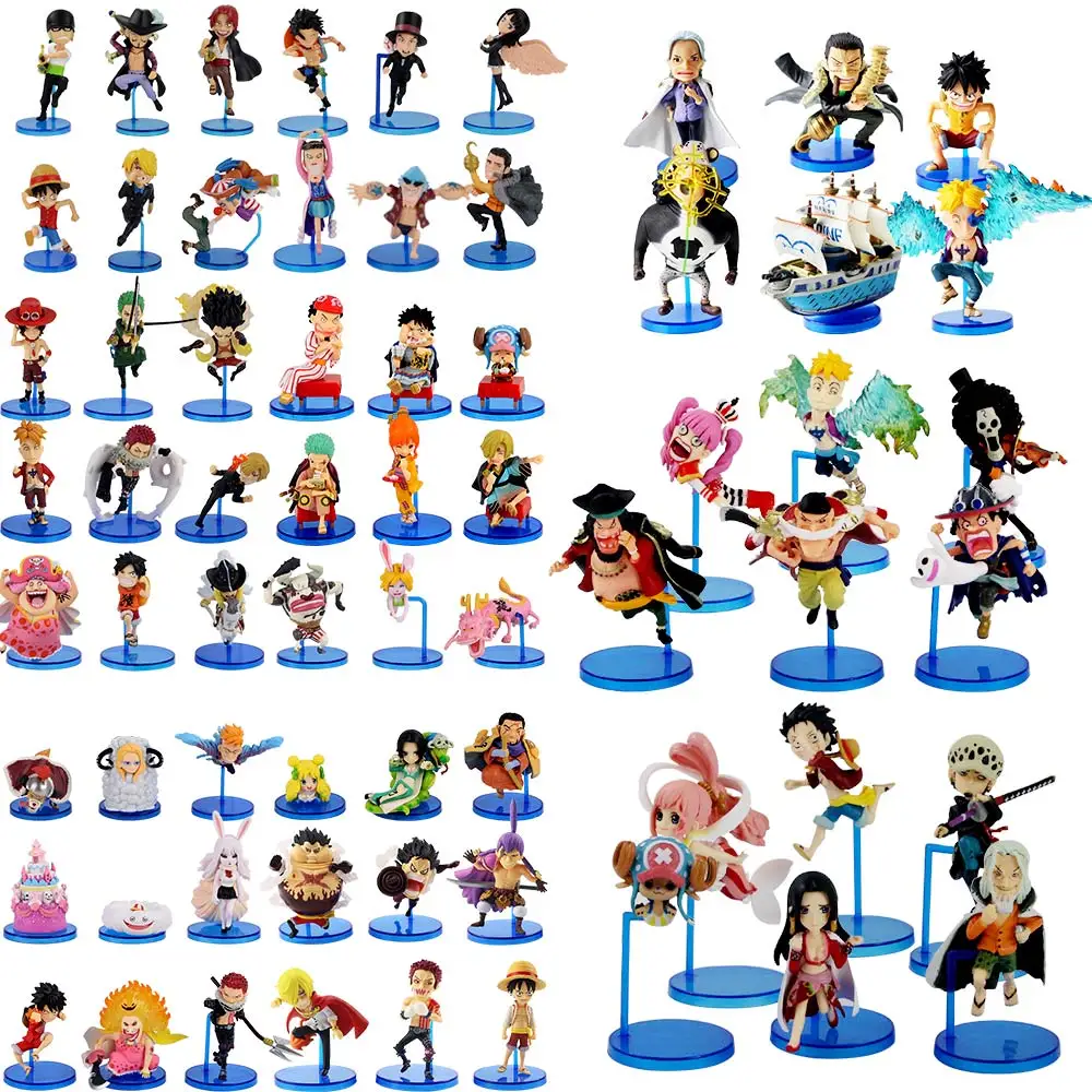 

Anime One Piece Q Version Luffy Nami Sanji Chopper Rebecca Zoro Marco PVC Action Figure Toys Mini Tabletop Decoration Dolls