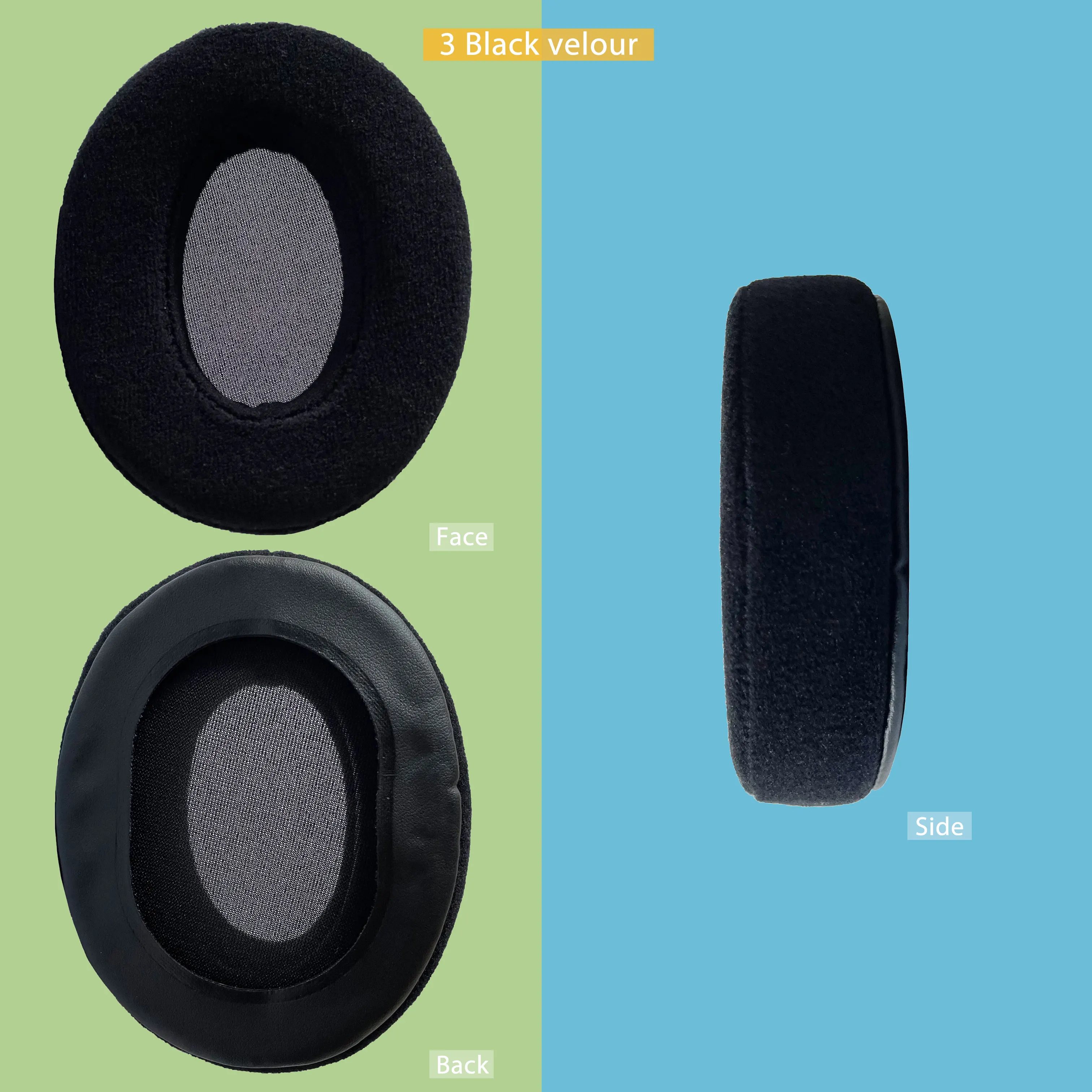 Premium Replacement Memory Foam Ear Pads - Silver Edition