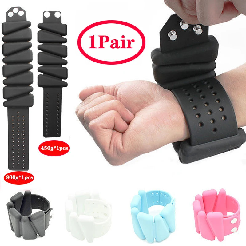 Ankle Weights 2LB Adjustable Silicone Wrist 2-Pack Weighted