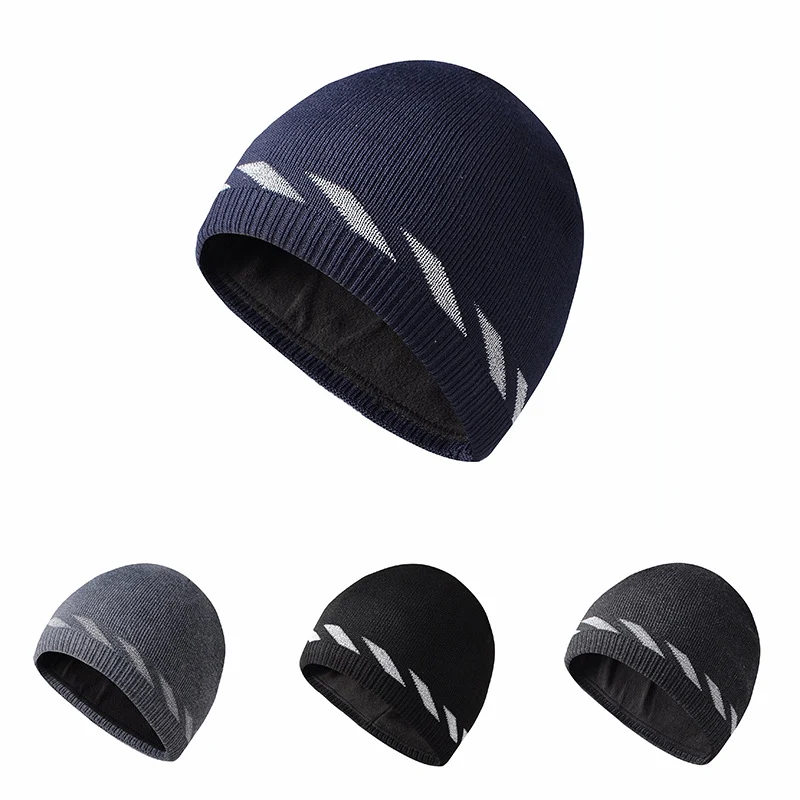 

WZCX Stripe Motion Men'S Winter Hat Ski Cap Outdoor Keep Warm Fashion Autumn Winter Vintage Beanie Hat Knitted Hat