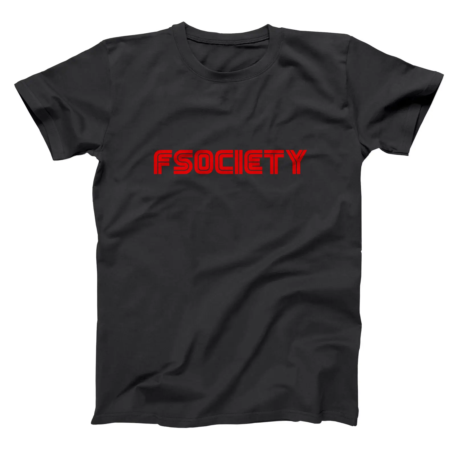 Fsociety хакер комикс программист гик мистер робот черная Базовая Мужская футболка |