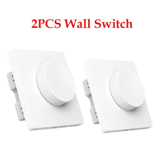 2pcs Wall Switch Xiaomi Yee светильник, умный диммер, умный регулировочный светильник, работающий 5 в 1, умный переключатель дистанционного управления - Цвет: 2pcs Wall Switch