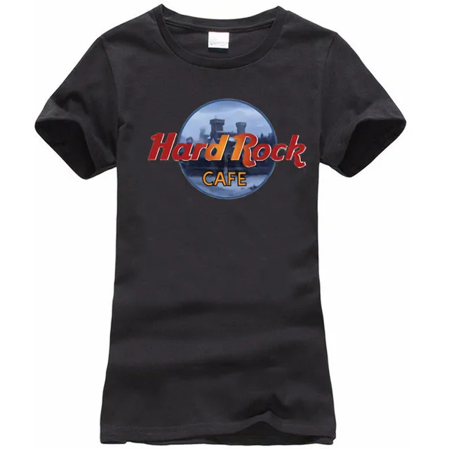 women black Рубашка с Winterfell Хард Рок кафе - Цвет: women black