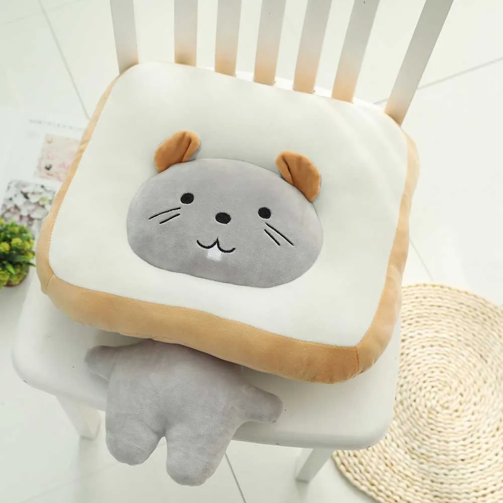 mouse toast Плюшевая подушка для тостов, милый Кот и мышь, нарезанный хлеб, плюшевая игрушка, подарок на день рождения для детей, подушка для дивана, стула - Цвет: mouse toast