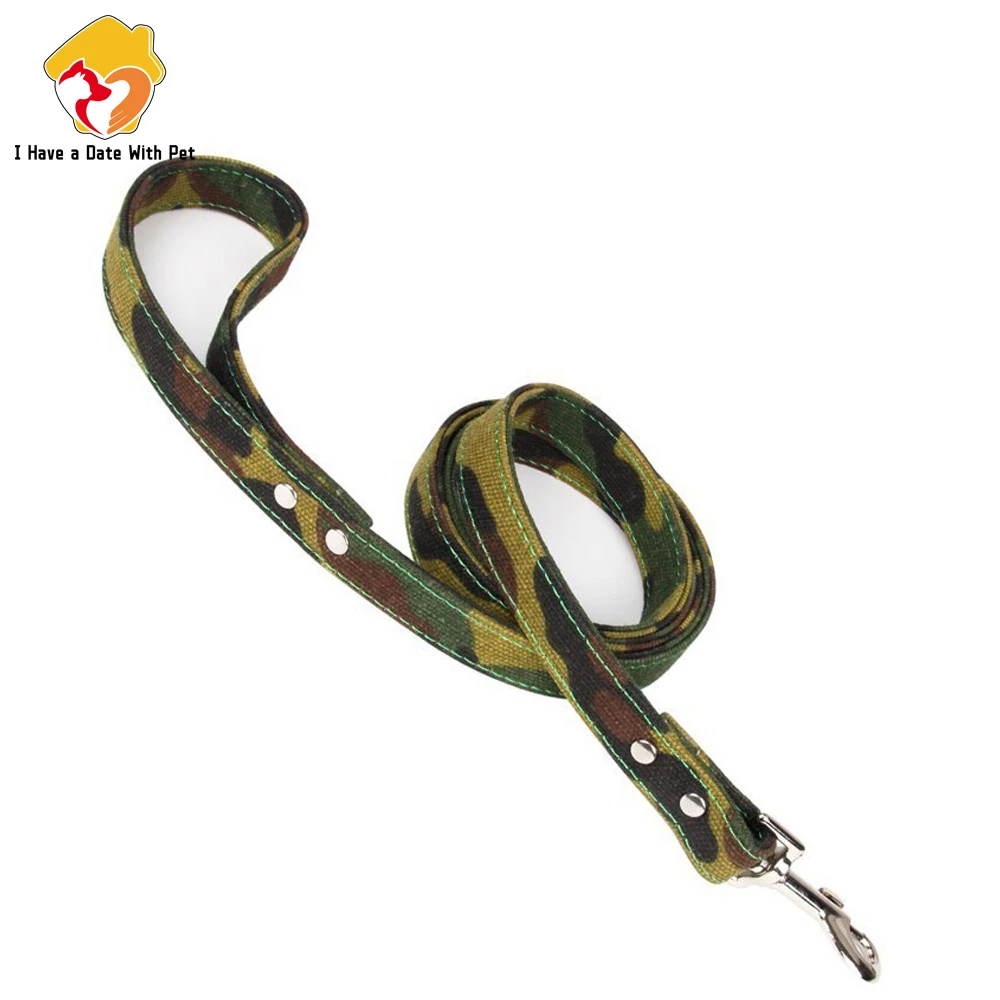 Dog Supplies Camouflage Canvas Large Dog Leash Lead Training Walking for Small Medium Big Dog Leashes Pitbull German Shepherd