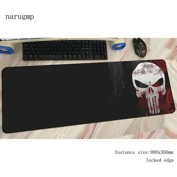 

Punisher skull pad mouse 900x300mm computer gamer mouse pad locked edge padmouse locrkand mousepad ergonomic gadget office mats