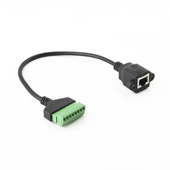 

RJ45 Splitter Computer AV CCTV Screw Terminal Ethernet Extender 8p8c Female To 8Pin 30cm Cable Connector Adapter For Cat5 6 7