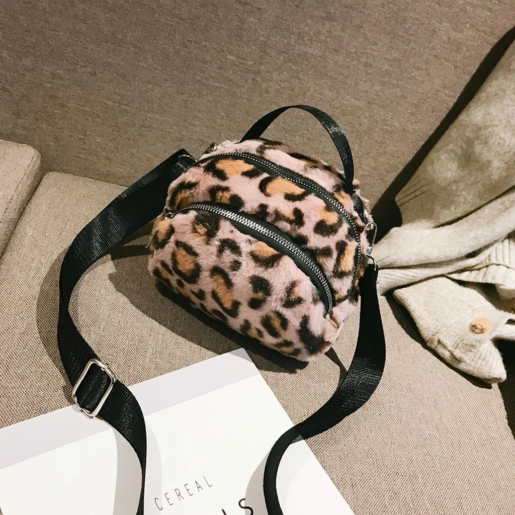 Женские сумки через плечо, модные плюшевые сумки с леопардовым узором, сумка-мессенджер, сумка на плечо для девушек, маленькая сумка, Bolsa Feminina#15