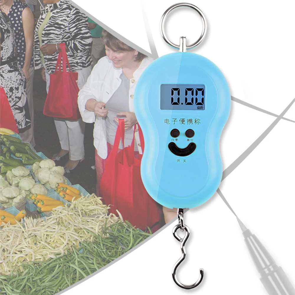 50 кг x 10 г цифровые электронные весы для багажа, портативные весы для ...