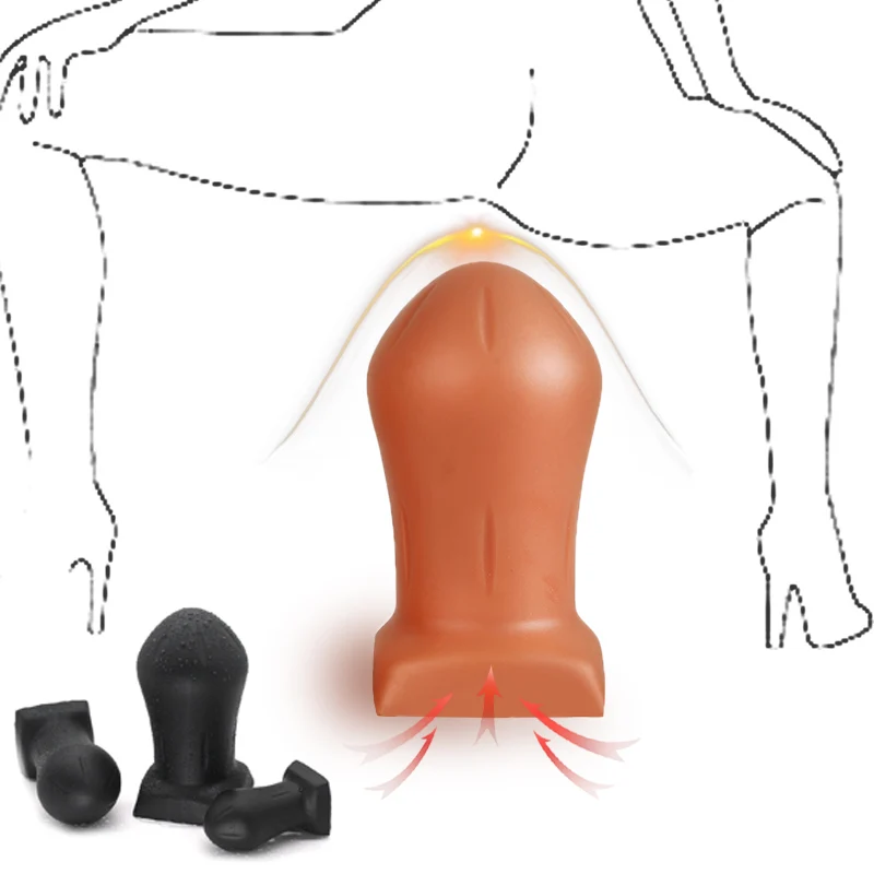 Анальная пробка и фаллоимитатор Bdsm-массажер простаты огромные силиконовые