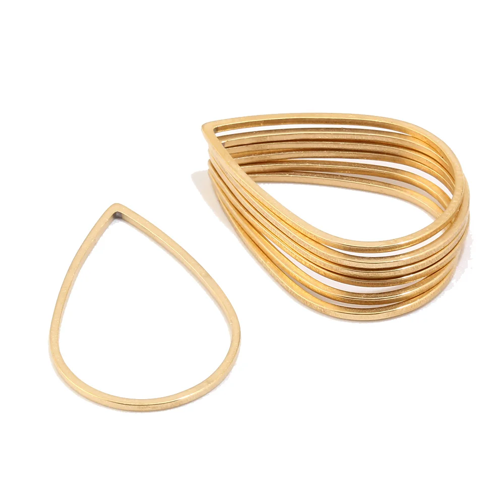 40 шт./лот серьги капельки из нержавеющей стали фурнитура для сережек в форме