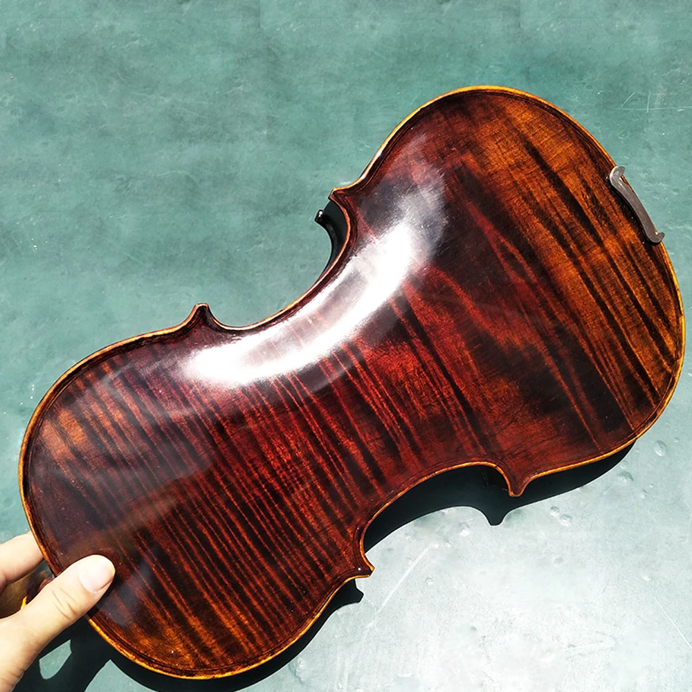 

high quality handmade violin 4/4 3/4 Solid wood violin Brown Natural tiger pattern Violino Musical instrument fiddle case bow