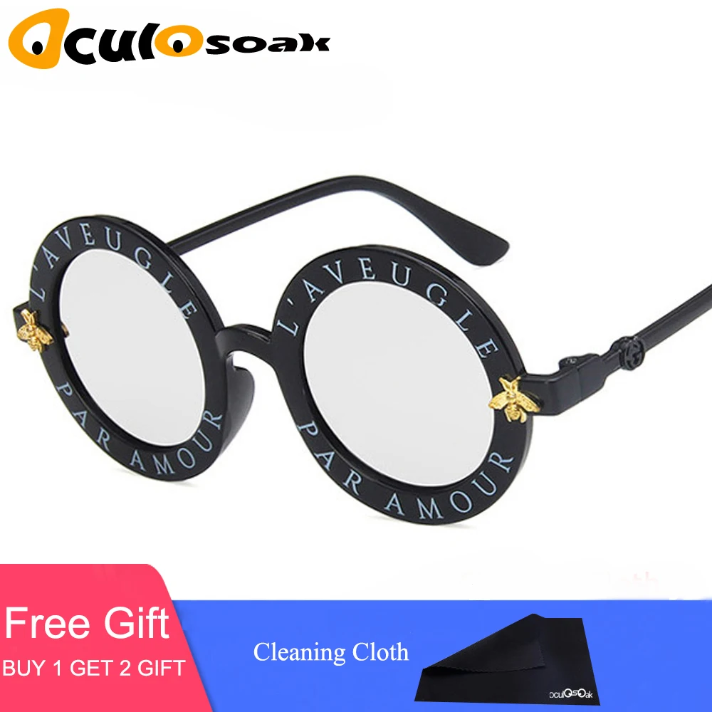 

Steampunk Bee Kids Sunglasses Boys Girls Luxury Vintage Children Sunglasses Round Sun Glasses Oculos Feminino Accessories